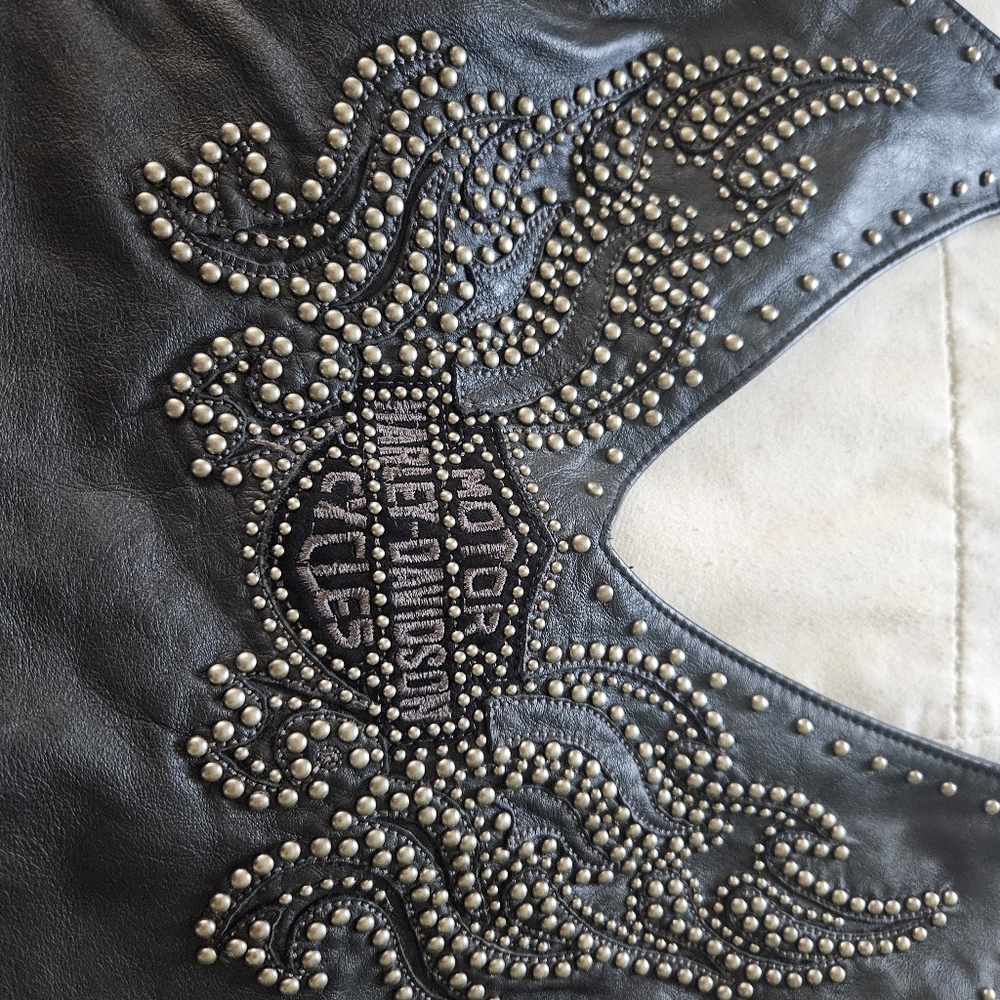 Harley-Davidson Black Studded Halter Top - Picture 2 of 7